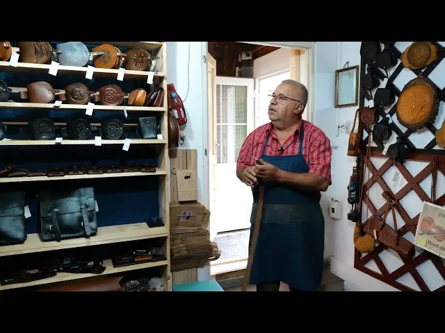 Belt production. Traditional leather processing in Bodoș