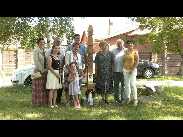 Memorial column to Dániel Bodosi in the Boroșneu Mic Historical Memorial Park