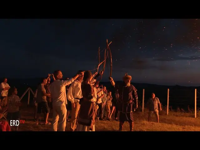 Lighting a watchfire in Vârghiș on St. Stephen's Day