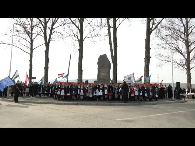 March 15 at the monument in Véczer