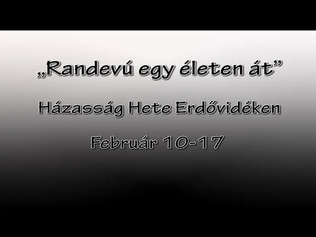 V. Házasság Hete Erdővidéken - Előzetes