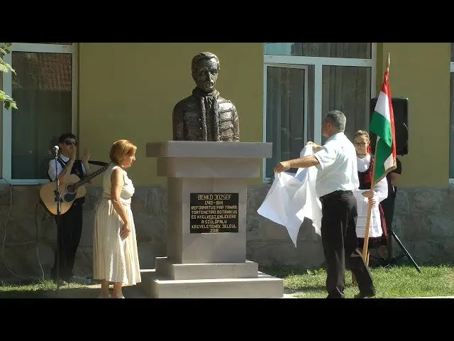 Inauguration ceremony of the bust of József Benkő in Brăduț