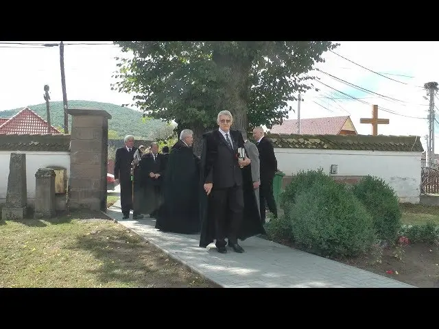 Farewell service of Lajos Székely, pastor of Biborțeni