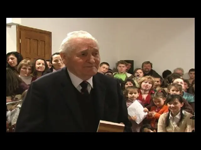 Meeting with Sándor Kányádi in 2011 in the Unitarian Church of Baraolt