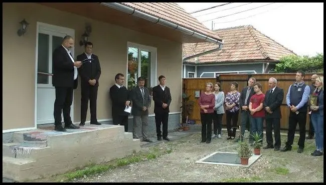 Inauguration of the house in Biborțeni