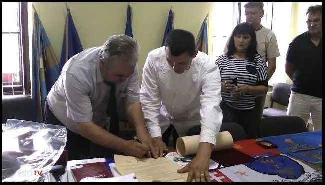 Fraternal settlement agreement between the municipalities of Bățanii Mari and Pusztacsáld