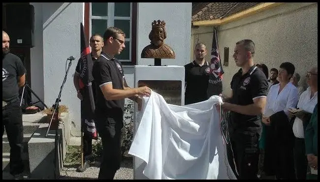 Inauguration of the statue of Saint László in Vârghiș